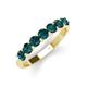 3 - Kathleen 3.40 mm Round London Blue Topaz Wedding Band 