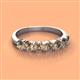 2 - Kathleen 3.40 mm Round Smoky Quartz Wedding Band 