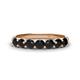 1 - Kathleen 3.40 mm Round Black Diamond Wedding Band 