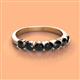 2 - Kathleen 3.40 mm Round Black Diamond Wedding Band 