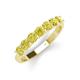 3 - Kathleen 3.40 mm Round Yellow Diamond Wedding Band 