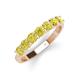 3 - Kathleen 3.40 mm Round Yellow Diamond Wedding Band 