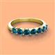 2 - Kathleen 3.40 mm Round Blue Diamond Wedding Band 