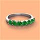 2 - Kathleen 3.40 mm Round Green Garnet Wedding Band 