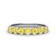 1 - Kathleen 3.40 mm Round Yellow Sapphire Wedding Band 