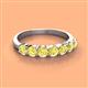 2 - Kathleen 3.40 mm Round Yellow Sapphire Wedding Band 