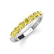 3 - Kathleen 3.40 mm Round Yellow Sapphire Wedding Band 