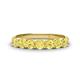 1 - Kathleen 3.40 mm Round Yellow Sapphire Wedding Band 