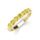 3 - Kathleen 3.40 mm Round Yellow Sapphire Wedding Band 