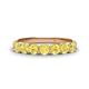 1 - Kathleen 3.40 mm Round Yellow Sapphire Wedding Band 