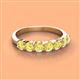 2 - Kathleen 3.40 mm Round Yellow Sapphire Wedding Band 