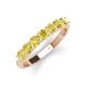 3 - Kathleen 3.40 mm Round Yellow Sapphire Wedding Band 