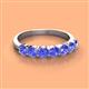 2 - Kathleen 3.40 mm Round Tanzanite Wedding Band 