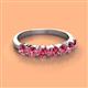 2 - Kathleen 3.40 mm Round Pink Tourmaline Wedding Band 