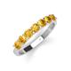 3 - Kathleen 3.40 mm Round Citrine Wedding Band 