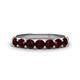 1 - Kathleen 3.40 mm Round Red Garnet Wedding Band 