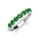 3 - Kathleen 3.40 mm Round Green Garnet Wedding Band 