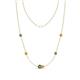 1 - Linea 0.61 ctw Created Alexandrite (4 mm) and Citrine Women Station Necklace 