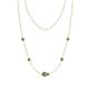 1 - Linea 0.69 ctw Created Alexandrite (4 mm) and Peridot Women Station Necklace 