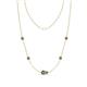 1 - Linea 0.67 ctw Created Alexandrite (4 mm) and Smoky Quartz Women Station Necklace 