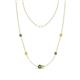 1 - Linea 0.67 ctw Created Alexandrite (4 mm) and Yellow Diamond Women Station Necklace 