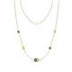 1 - Linea 0.70 ctw Created Alexandrite (4 mm) and Yellow Sapphire Women Station Necklace 