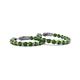 2 - Estella Green Garnet Hoop Earrings 