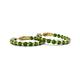 2 - Estella Green Garnet Hoop Earrings 