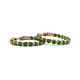 2 - Estella Green Garnet Hoop Earrings 