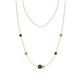 1 - Linea 0.51 ctw Black Diamond (4 mm) and Citrine Women Station Necklace 