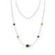 1 - Linea 0.51 ctw Black Diamond (4 mm) and Citrine Women Station Necklace 