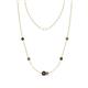 1 - Linea 0.58 ctw Black Diamond (4 mm) and Smoky Quartz Women Station Necklace 