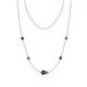 1 - Linea 0.58 ctw Black Diamond (4 mm) and Smoky Quartz Women Station Necklace 