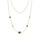 1 - Linea 0.57 ctw Black Diamond (4 mm) and Yellow Diamond Women Station Necklace 