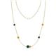 1 - Linea 0.49 ctw Blue Diamond (4 mm) and Citrine Women Station Necklace 