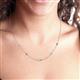 2 - Linea 0.40 ctw Aquamarine (4 mm) and Citrine Women Station Necklace 