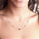 2 - Linea 0.46 ctw Amethyst (4 mm) and Black Diamond Women Station Necklace 