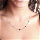 2 - Linea 0.51 ctw Black Diamond (4 mm) and Amethyst Women Station Necklace 