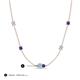 3 - Linea 0.40 ctw Aquamarine (4 mm) and Iolite Women Station Necklace 