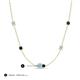 3 - Linea 0.46 ctw Aquamarine (4 mm) and London Blue Topaz Women Station Necklace 