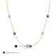 3 - Linea 0.46 ctw Aquamarine (4 mm) and Tanzanite Women Station Necklace 