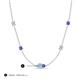 3 - Linea 0.46 ctw Aquamarine (4 mm) and Tanzanite Women Station Necklace 
