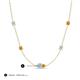 3 - Linea 0.40 ctw Aquamarine (4 mm) and Citrine Women Station Necklace 