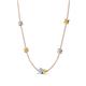 4 - Linea 0.46 ctw Aquamarine (4 mm) and Yellow Diamond Women Station Necklace 
