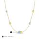 3 - Linea 0.49 ctw Aquamarine (4 mm) and Yellow Sapphire Women Station Necklace 