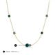 3 - Linea 0.57 ctw Blue Diamond (4 mm) and Created Alexandrite Women Station Necklace 