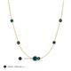 3 - Linea 0.55 ctw Blue Diamond (4 mm) and Black Diamond Women Station Necklace 