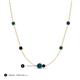 3 - Linea 0.57 ctw Blue Diamond (4 mm) and Blue Sapphire Women Station Necklace 