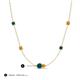 3 - Linea 0.49 ctw Blue Diamond (4 mm) and Citrine Women Station Necklace 