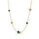 4 - Linea 0.49 ctw Blue Diamond (4 mm) and Citrine Women Station Necklace 